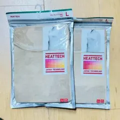 新品 ユニクロ ヒートテック クルーネックT Lサイズ ベージュ 2枚セット