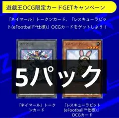 最安値！早い者勝ち！遊戯王 eFootball プロモ 5パック