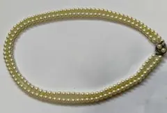 貝パールイミテーション二重ネックレス　60cm56cm