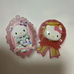 ハローキティ　ハーモニーランド限定　バッジ　2つセット