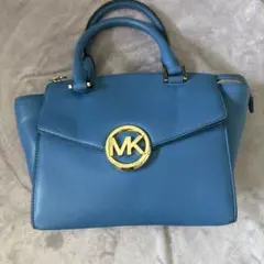 m*迎様 本日発送！Michael Kors ベルト付き　ブルー　ハンドバッグ