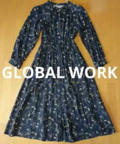 GLOBAL WORK レディース ネイビー 花柄 ワンピース