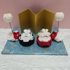 ウエディングセット　つまみ細工　ちりめん細工