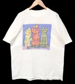 VINTAGE 猫 ネコ Tシャツ