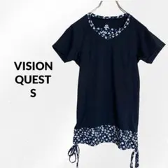S1048【VISION QUEST】S　半袖 Tシャツ　サイド絞り紐　スポーツのサムネイル