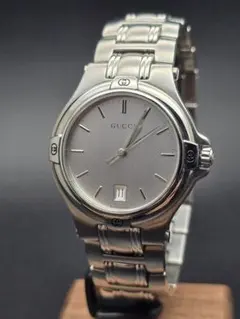 ◯GUCCI 9040M クォーツ 腕時計 電池交換済み シルバー - メルカリ
