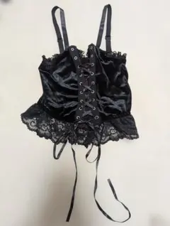 ブラックベルベットキャミソール