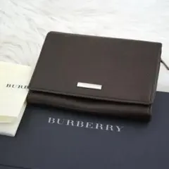 極美品　BURBERRY LONDON 二つ折り財布　ノバチェック　ブラウン