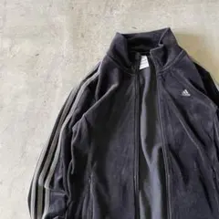 【ダブルジップ、ユニセックス、ベロア◎】adidasトラックジャケット刺繍ロゴ.