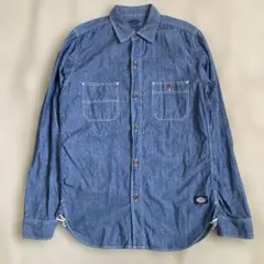 ディッキーズ シャンブレーシャツ マチ 猫目ボタン 日本製