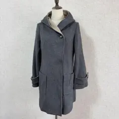 Dee Flavor/グレー フード付き ロングコート 日本製38