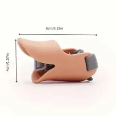 口輪　ピンク　小型犬用のソフトシリコン製アヒル型- 噛み付きや噛み癖を防ぐのサムネイル