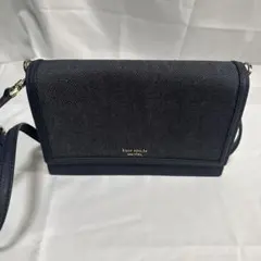 kate spade ネイビー デニム ハンドバッグ