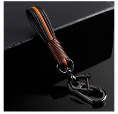 本革✨鍵キーホルダー 本牛革 オレンジ