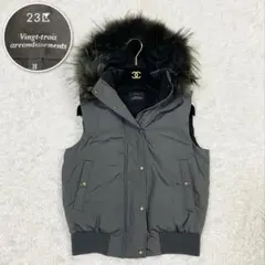 美品✨ 23区　オックスフォード ダウンベスト ラクーンファー 3WAY