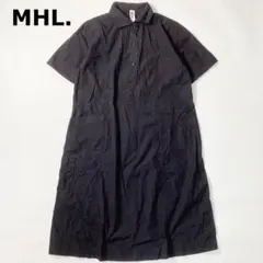 MHL. マーガレットハウエル シャツワンピース 濃紺 1 S