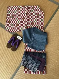 浴衣　帯2種　下駄セット　レディースのサムネイル
