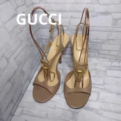 GUCCI グッチ サンダル ミュール シャーロット ベージュ 23.5cm
