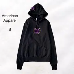 American Apparel パーカー レディース 黒パーカー 裏起毛 Mのサムネイル
