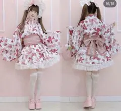 浴衣セット（まゆろん×majoretty） アベイル アベイル まゆろん majoretty コラボ 浴衣 白 LLサイズ - メルカリ