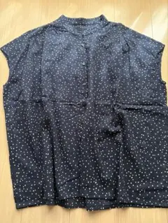 ドット柄 半袖シャツ M〜Lサイズ 100%コットン