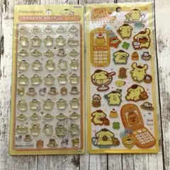 【正規品】ポムポムプリン ボンボンドロップシール 平成はっぴーフォン　２点