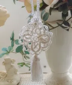 ドリームキャッチャー(幾何学模様)風　ストラップ