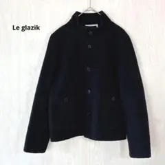 ルグラジック コート ジャケット ブルゾン ハイネック ネイビー ウール 34