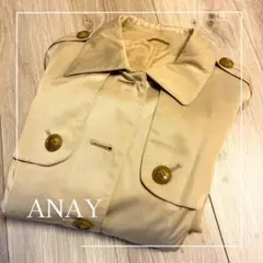 ANAY アナイ☆ベージュ ベルト付きトレンチコート スプリングコート