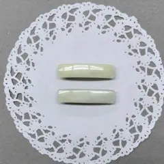 ヘアピン　バレッタ　アイボリーマーブル　2個セット