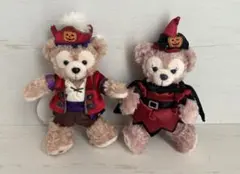 未使用　ディズニー　ダッフィー&フレンズ　ぬいぐるみバッジ　ぬいば　ハロウィン ダッフィー - 香港ディズニーランド限定！ハロウィン リーナベル