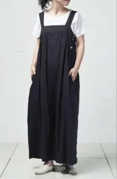 美品♡ビアズリー beardsley サロペット　ワイドパンツ　リネン 美品♡ビアズリー beardsley サロペット ワイドパンツ リネン - メルカリ