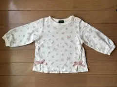〈80サイズ〉petit main プティマイン　長袖カットソー　花柄　女の子