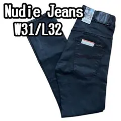 ヌーディージーンズ シンフィン ブラックデニム W30 L32 Dry Cold 