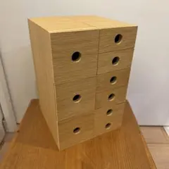 無印良品！木製3段と6段小物収納ボックスセット
