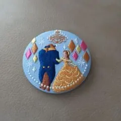 ディズニー　刺繍缶バッジ　美女と野獣　バッチ　Disney