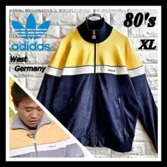 ◆浜田雅功／西ドイツ製◆ 70s アディダス ガイコツジャージ XXL 極美品 ◇浜田雅功／西ドイツ製◇ 70s アディダス ガイコツジャージ XXL 極美