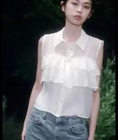 zara セミシースルートップス