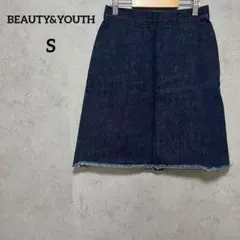ビューティーアンドユース デニムスカート カットオフ レディース S