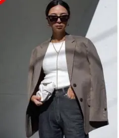 Room306 グレンチェックテーラードジャケット