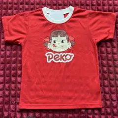 新品未使用品　ペコちゃんTシャツ 赤　120センチ