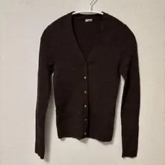 IENA ブラウン Vネック カーディガン
