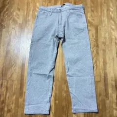 グレー スリムフィットパンツ コットン混紡