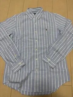 Ralph Lauren 長袖シャツ S 青と白ストライプ