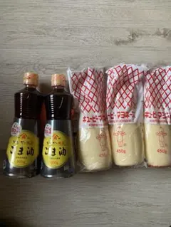 かどや純正ごま油600g×2本 キユーピーマヨネーズ450g×3本のサムネイル