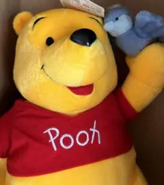 くまのプーさん　青い鳥とプーさんのぬいぐるみ