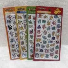 韓国限定 ポケモン 3Dシール ステッカー 4枚セット