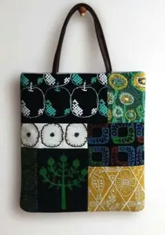 ミナペルホネン　パッチワーク　happa ミニトートバッグ　大きめサイズ