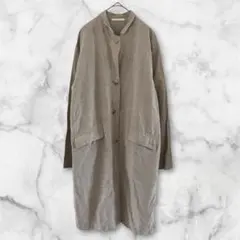 ユニクロ UNIQLO リネン コットン コート M ベージュ 麻 綿 ロングのサムネイル