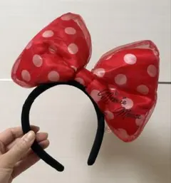 ミニーマウス リボンカチューシャ 赤